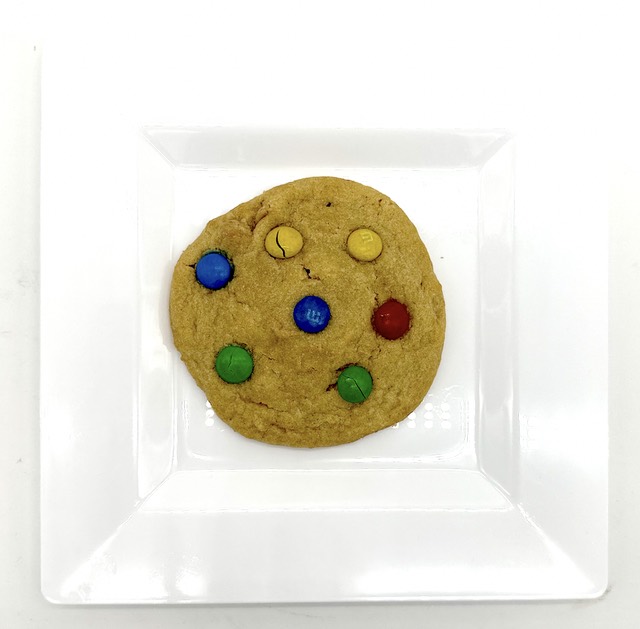 Fresh Baked Peanut Butter Cookie with M&Ms at Ananda Kitchen, Langley Park