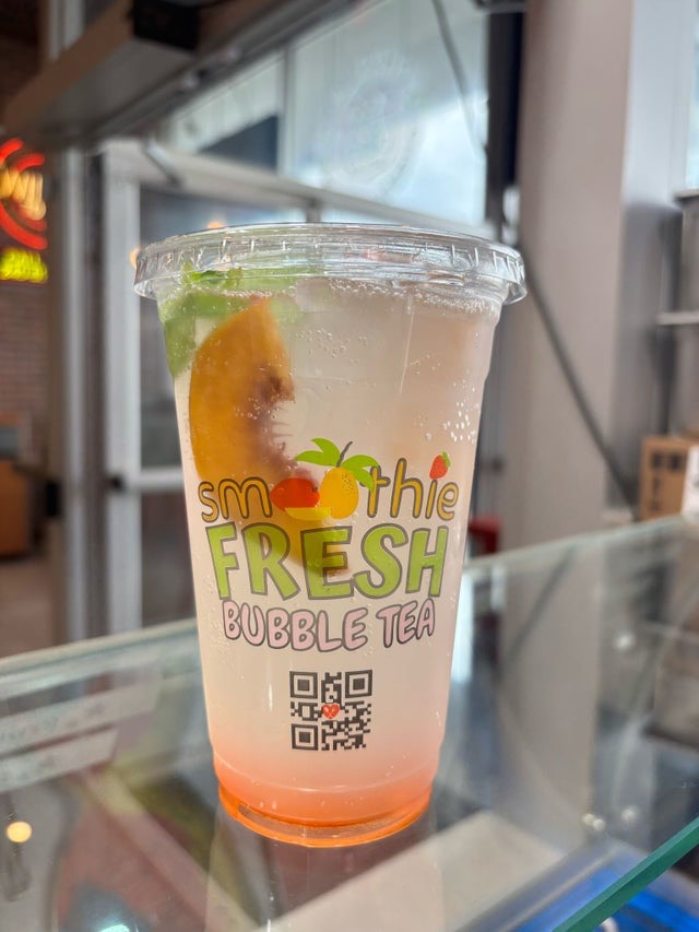 The Peach Sparkly at Ananda Kitchen, Langley Park